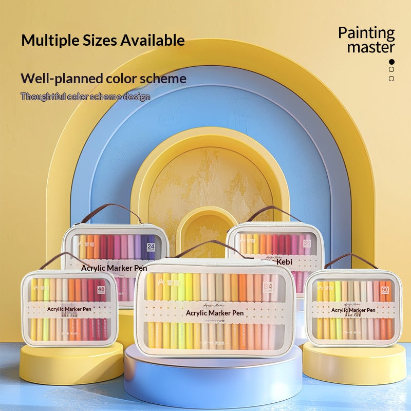 Acrylic Soft-Tip Marker Portable Canvas Bag Set