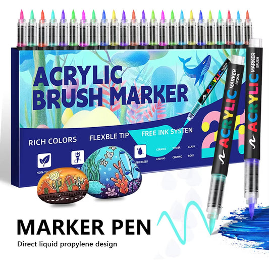 Direct-liquid Soft-tip Acrylic Marker 24/36/48/60/72 Colors