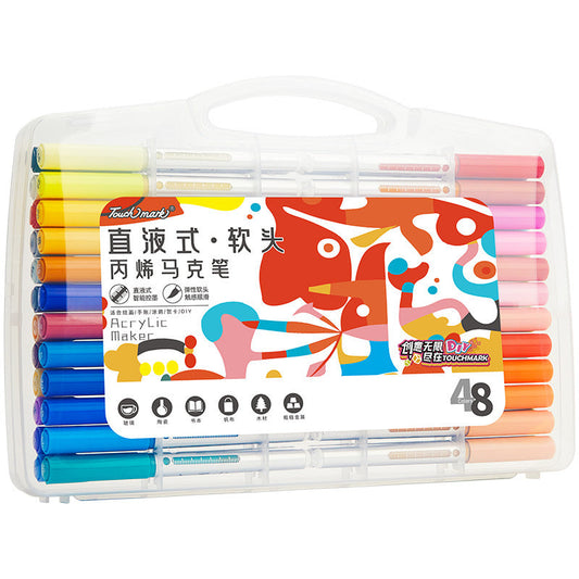 Direct-liquid Soft-tip Acrylic Marker 48 Colors